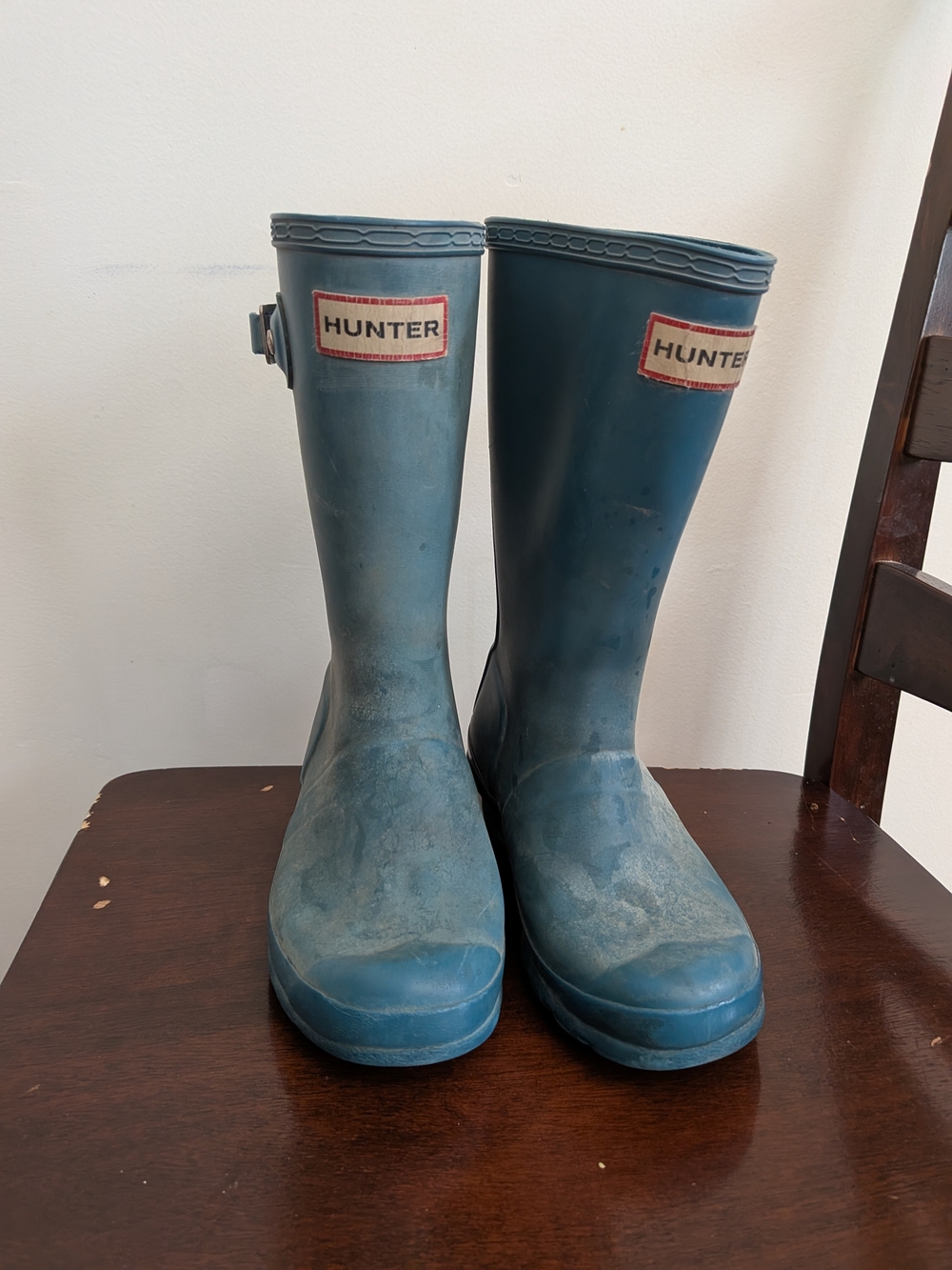 Hunter Kids Teal Blue Tall Rain Boots